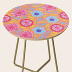 Folk Floral Blossoms in Sweet Peach Side Table Gallery Image 2