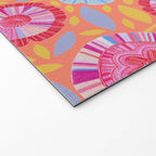 Folk Floral Blossoms in Sweet Peach Welcome Mat Gallery Image 2