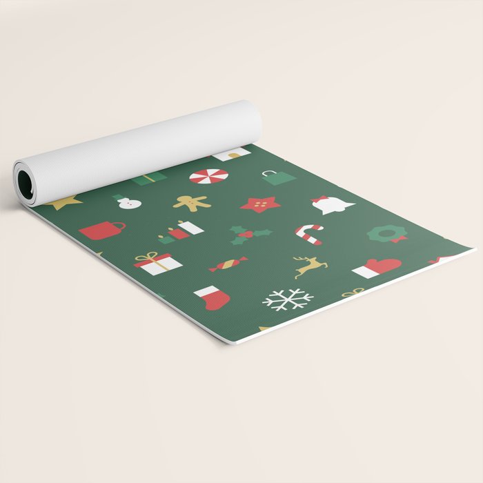 Geometric christmas decoration pattern Yoga Mat Gallery Image 2