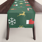 Geometric christmas decoration pattern Table Runner Gallery Image 1