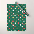 Geometric christmas decoration pattern Wrapping Paper Gallery Image 1