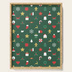 Geometric christmas decoration pattern Serving Tray Gallery Image 1