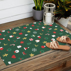 Geometric christmas decoration pattern Outdoor Rug Gallery Image 2