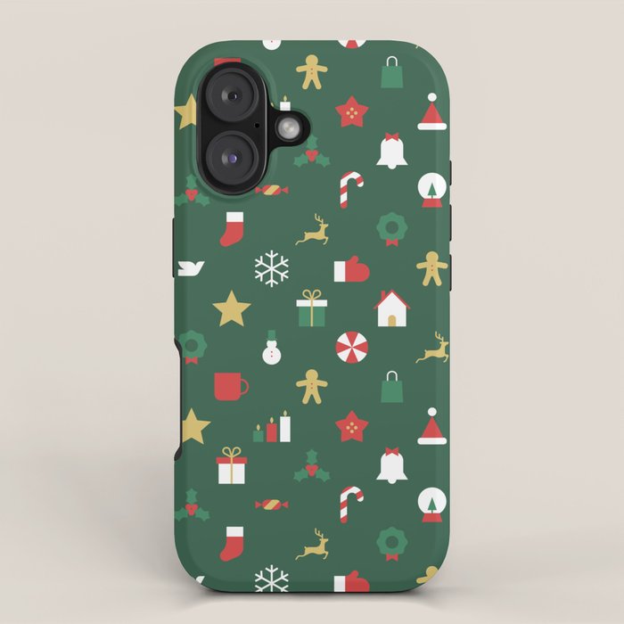 Geometric christmas decoration pattern iPhone Case Gallery Image 1