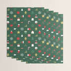 Geometric christmas decoration pattern Wrapping Paper Gallery Image 3