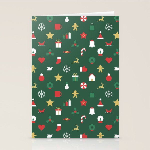 Geometric christmas decoration pattern Stationery Card Gallery Image 1