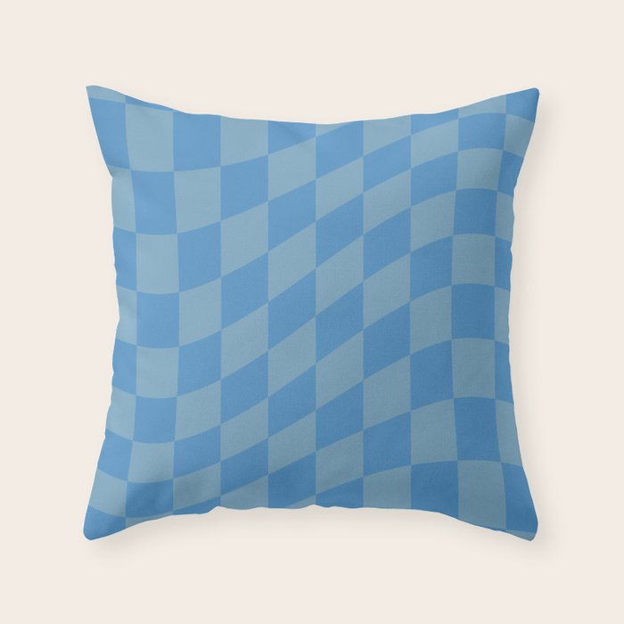 Wavy Seaside Blues Throw Pillow Gallery Image 6