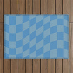 Wavy Seaside Blues Outdoor Rug Gallery Image 1