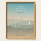 Square breathing meditation Serving Tray Gallery Image 1