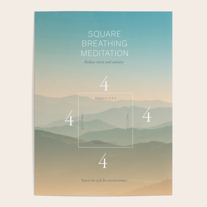 Square breathing meditation Poster Gallery Image 4
