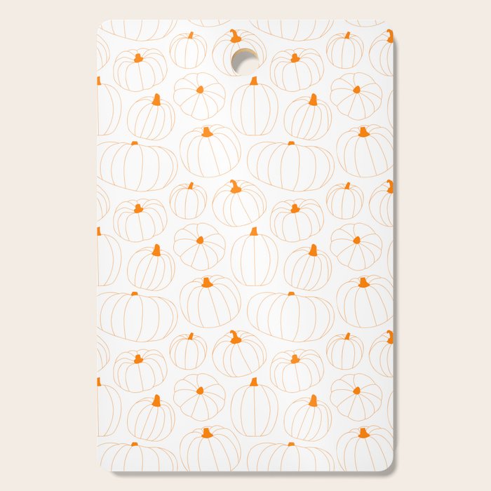 Autumn pumpkin vegetable pattern Cutting Board Gallery Image 1