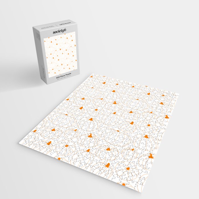 Autumn pumpkin vegetable pattern Jigsaw Puzzle Gallery Image 2