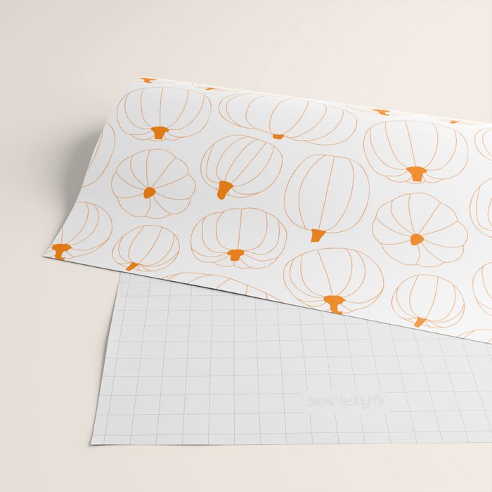 Autumn pumpkin vegetable pattern Wrapping Paper Gallery Image 2
