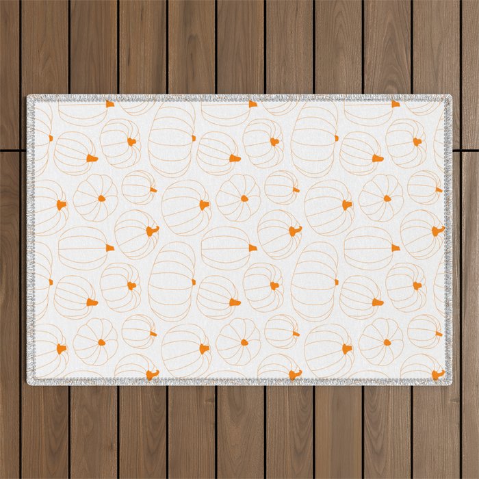 Autumn pumpkin vegetable pattern Outdoor Rug Gallery Image 1