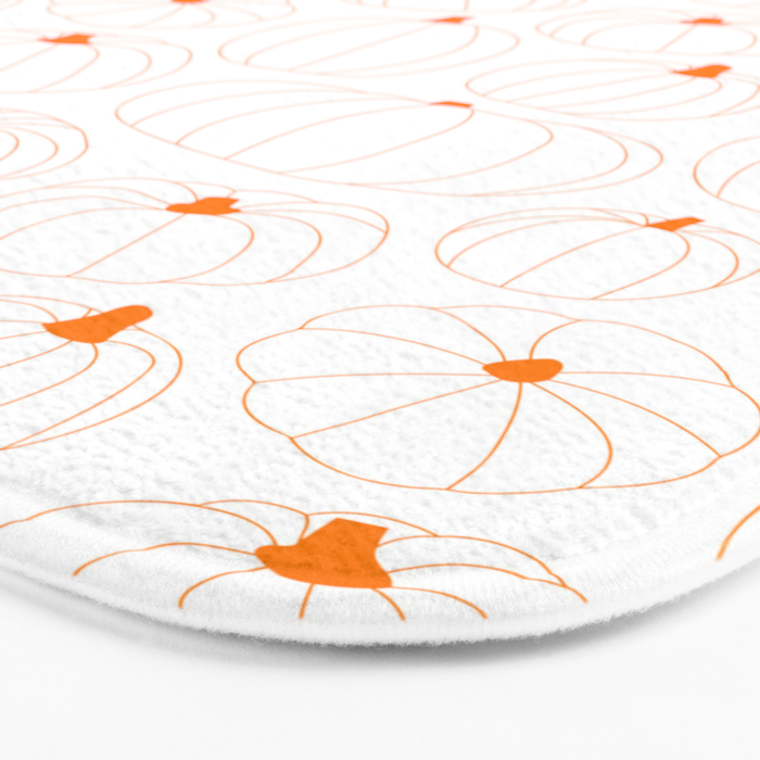 Autumn pumpkin vegetable pattern Bath Mat Gallery Image 3