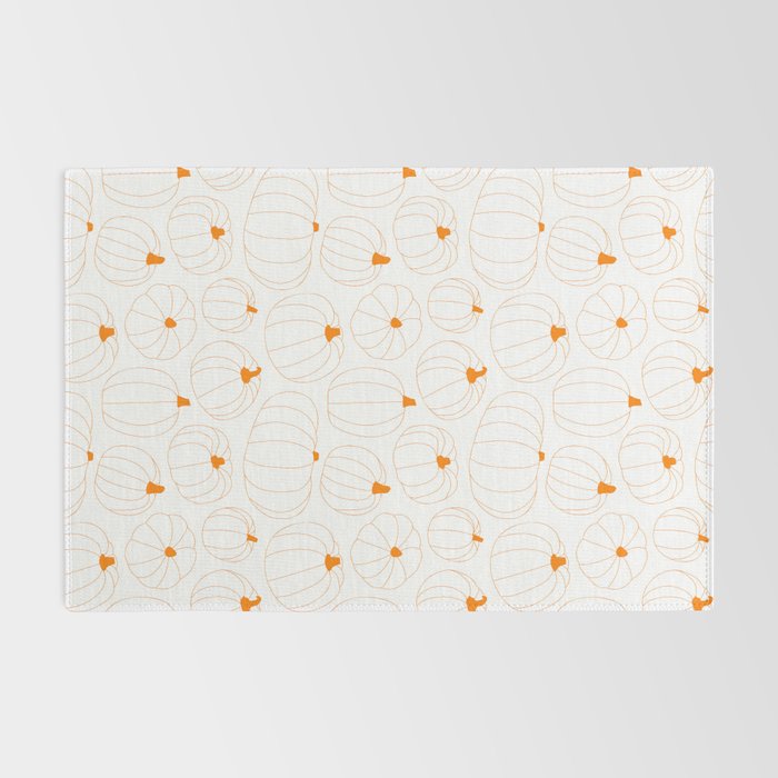 Autumn pumpkin vegetable pattern Rug Gallery Image 2