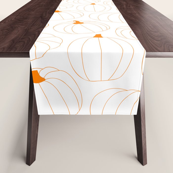 Autumn pumpkin vegetable pattern Table Runner Gallery Image 1