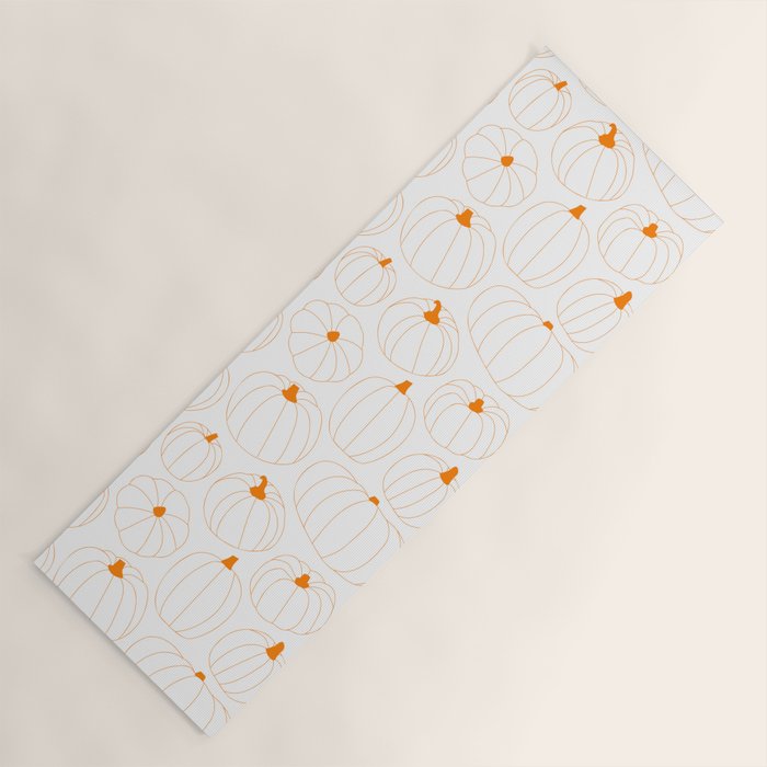 Autumn pumpkin vegetable pattern Yoga Mat Gallery Image 1