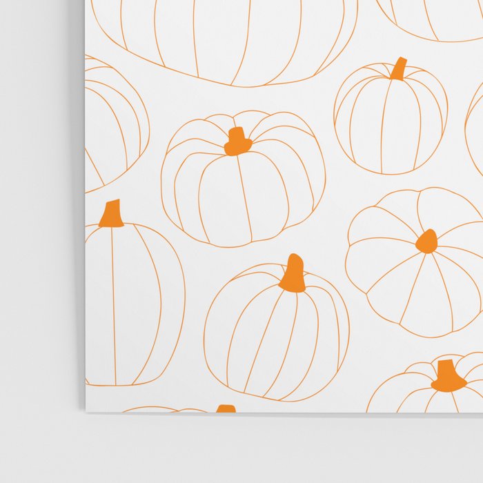 Autumn pumpkin vegetable pattern Poster Gallery Image 3
