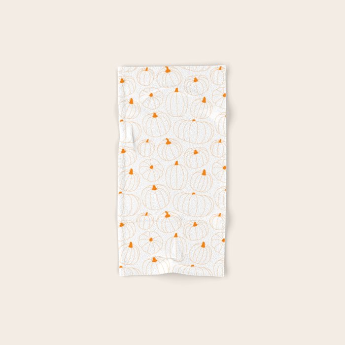 Autumn pumpkin vegetable pattern Bath Towel Gallery Image 1