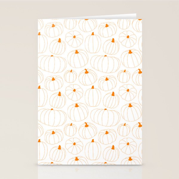 Autumn pumpkin vegetable pattern Stationery Card Gallery Image 1