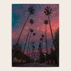 A magical sunset in Los Angeles | glitter | sparkle | palms | palm | sky | art prints |evening  Poster Gallery Image 4