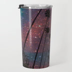 A magical sunset in Los Angeles | glitter | sparkle | palms | palm | sky | art prints |evening  Travel Mug Gallery Image 3