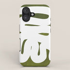 Olive Green Wiggle Run iPhone Case Gallery Image 1