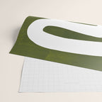 Olive Green Wiggle Run Wrapping Paper Gallery Image 2