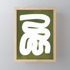 Olive Green Wiggle Run Mini Art Print Gallery Image 1