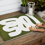 Olive Green Wiggle Run Outdoor Rug Gallery Image 2