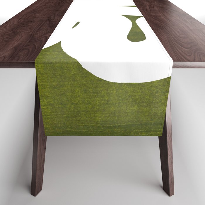Olive Green Wiggle Run Table Runner Gallery Image 1