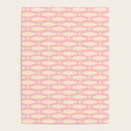 Coastal Fish Minimal Pattern in Soft Pink Baby Blue Cream Poster Gallery Image 4