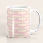 Coastal Fish Minimal Pattern in Soft Pink Baby Blue Cream Coffee Mug Gallery Image 1