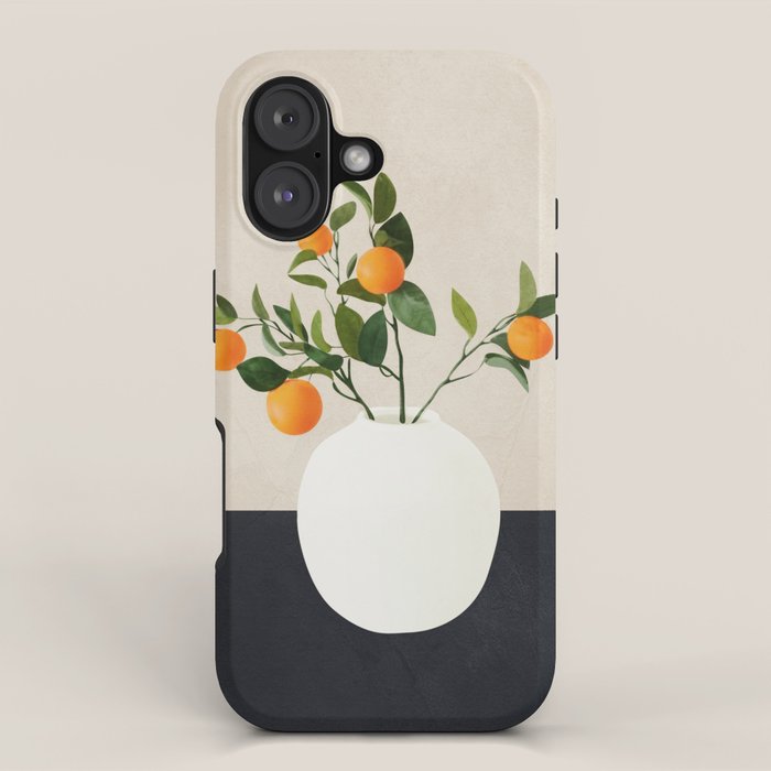  Orange Tree Branch in a Vase 01 iPhone Case Gallery Image 1