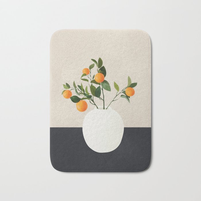 Orange Tree Branch in a Vase 01 Bath Mat Gallery Image 1