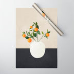  Orange Tree Branch in a Vase 01 Wrapping Paper Gallery Image 1