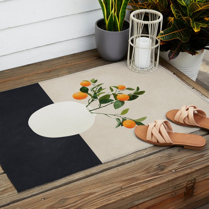  Orange Tree Branch in a Vase 01 Outdoor Rug Gallery Image 2
