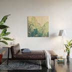 Diversity - tropical banana leaf photograph Wood Wall Art Gallery Image 2