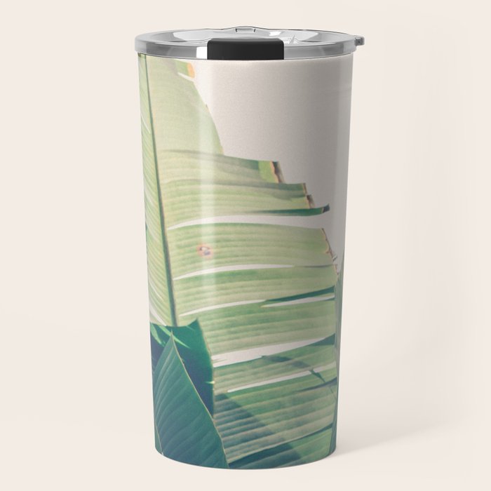 Diversity - tropical banana leaf photograph Travel Mug Gallery Image 1