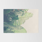 Diversity - tropical banana leaf photograph Rug Gallery Image 2