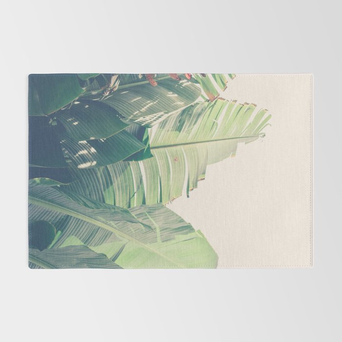 Diversity - tropical banana leaf photograph Rug Gallery Image 2