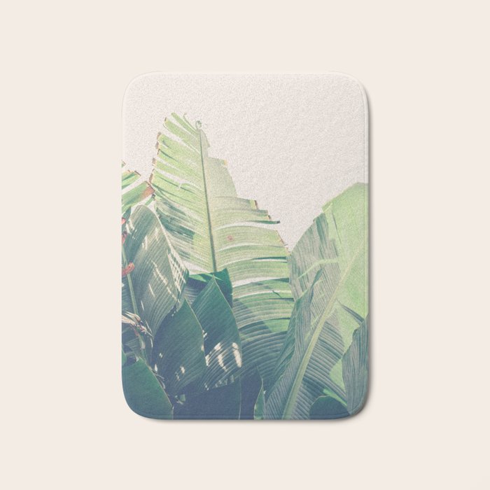 Diversity - tropical banana leaf photograph Bath Mat Gallery Image 1