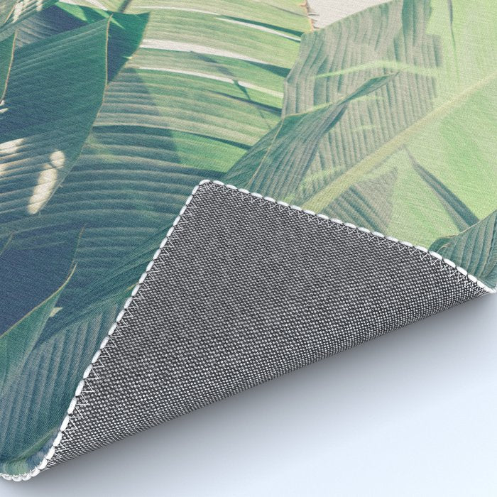 Diversity - tropical banana leaf photograph Rug Gallery Image 4