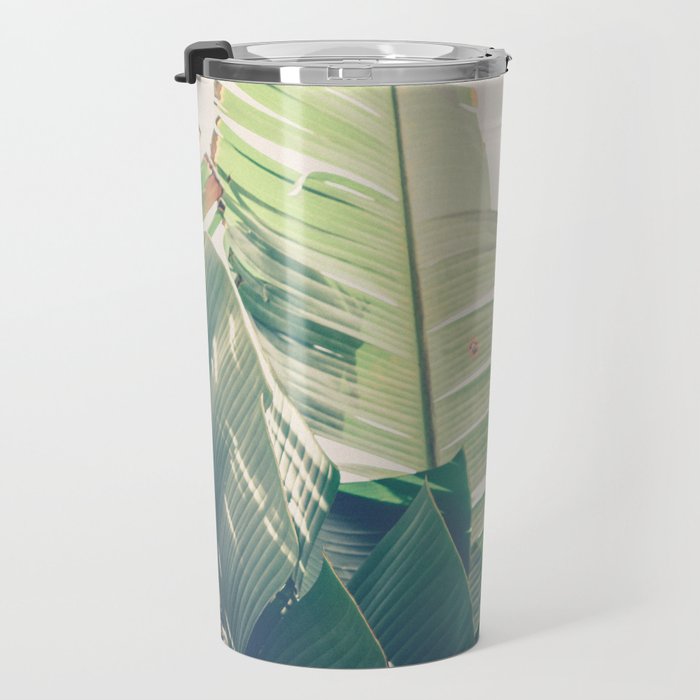 Diversity - tropical banana leaf photograph Travel Mug Gallery Image 3