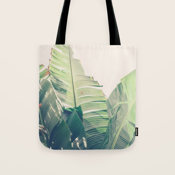 Diversity - tropical banana leaf photograph Tote Bag Gallery Image 1