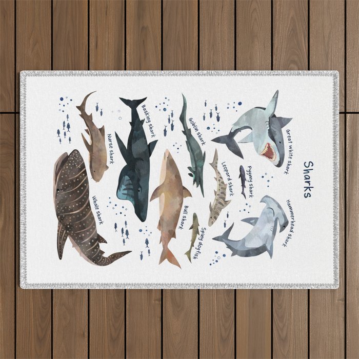 Sharks Outdoor Rug