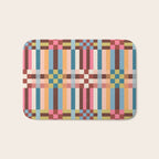 Woven Checks and Stripes Multicolored Bath Mat Gallery Image 1