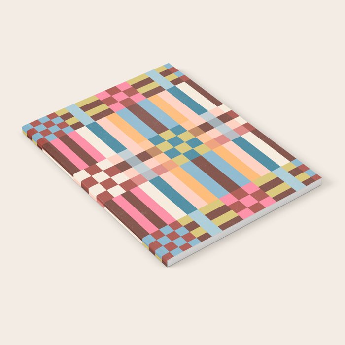 Woven Checks and Stripes Multicolored Notebook Gallery Image 2