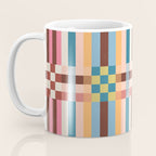 Woven Checks and Stripes Multicolored Coffee Mug Gallery Image 3